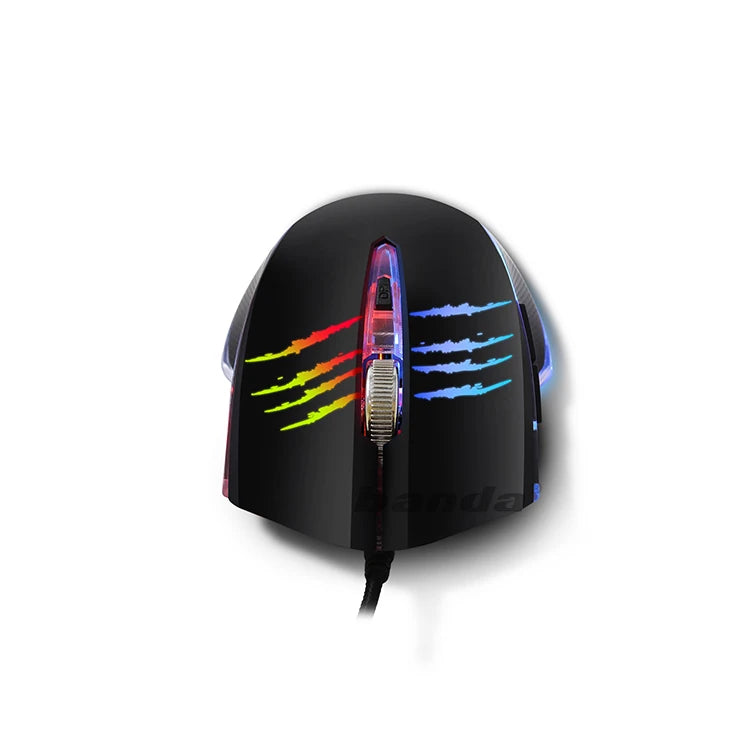 Mouse Gamer Banda Xierra P1 USB RGB 3600 DPI 6 Botones Negro