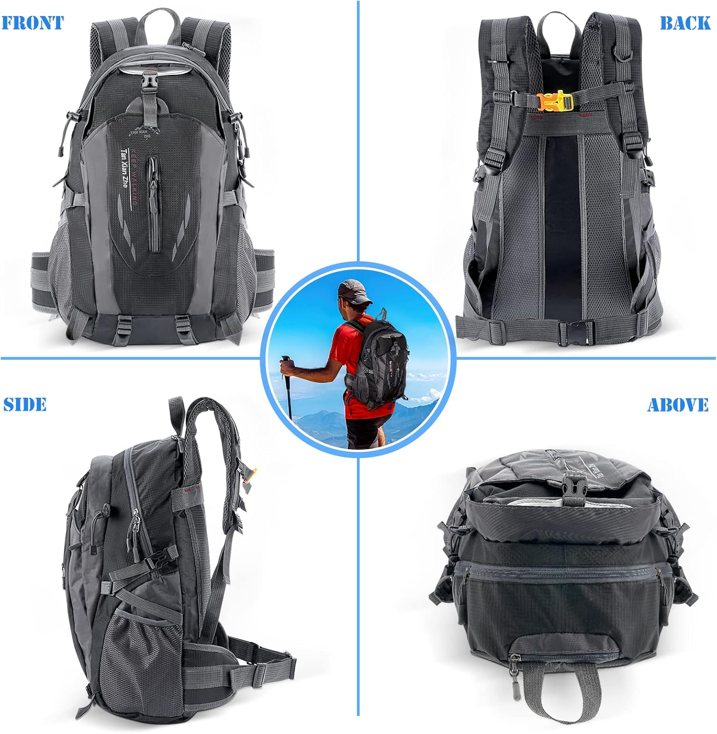 Mochila Impermeable 40 Litros Outdoor Camping Trekking Viaje