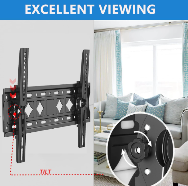 Soporte Fijo Para TV  Monitor de 26 hasta 65 Pulgadas Negro
