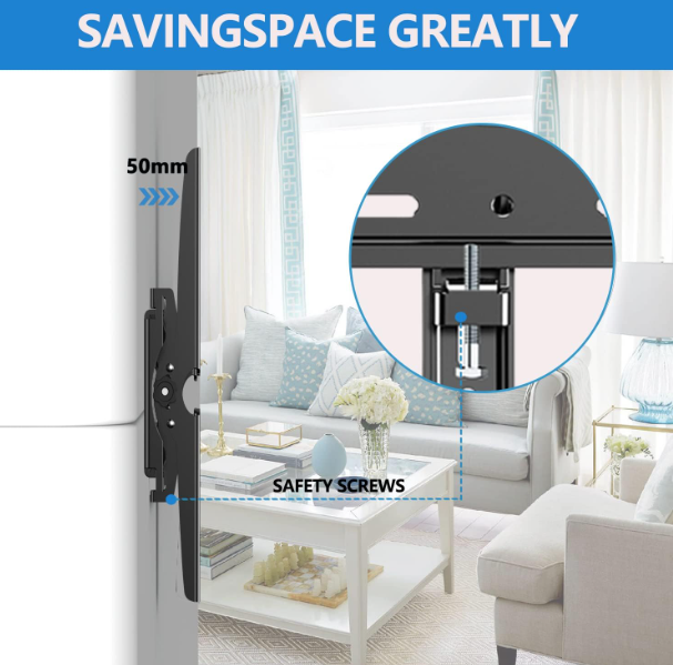 Soporte Fijo Para TV  Monitor de 26 hasta 65 Pulgadas Negro