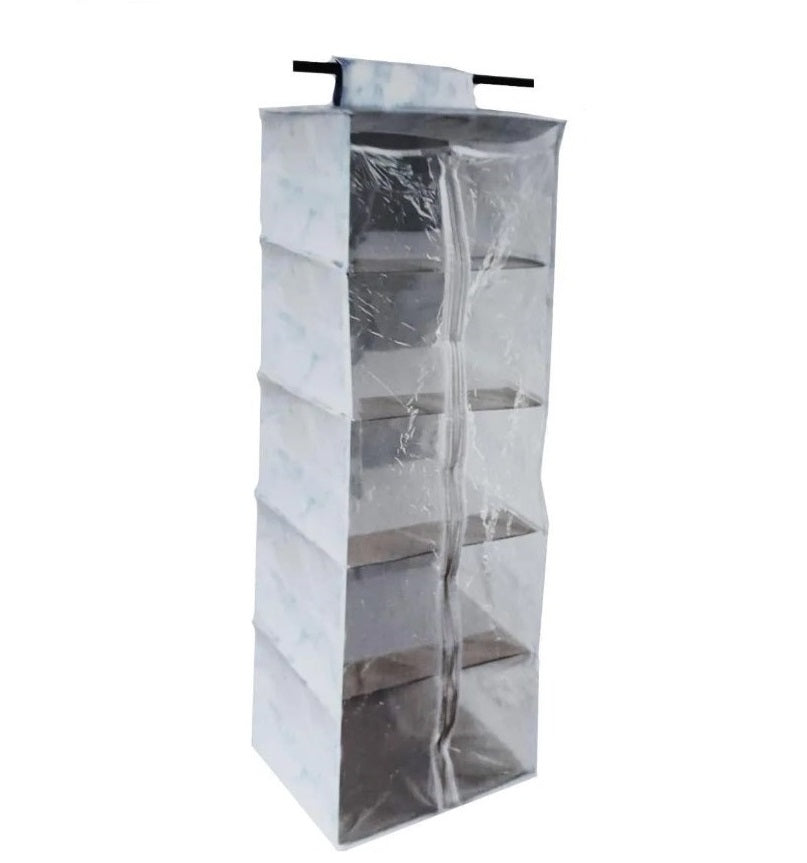 Organizador Closet Plegable Para Ropa 5 Divisiones 30x30x100