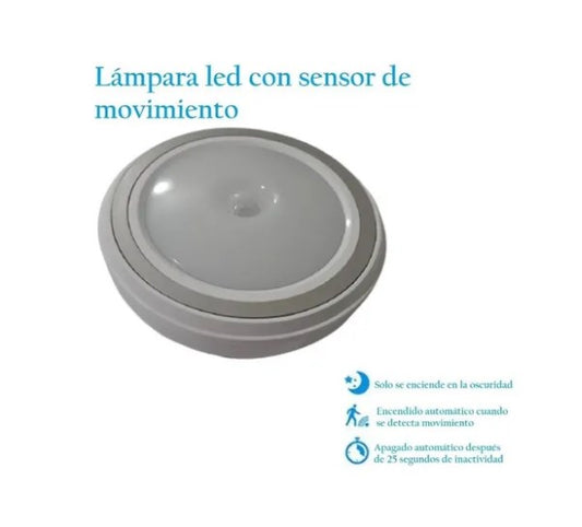 Foco LedSensor Movimiento Luz Seguridad Detector Inteligente