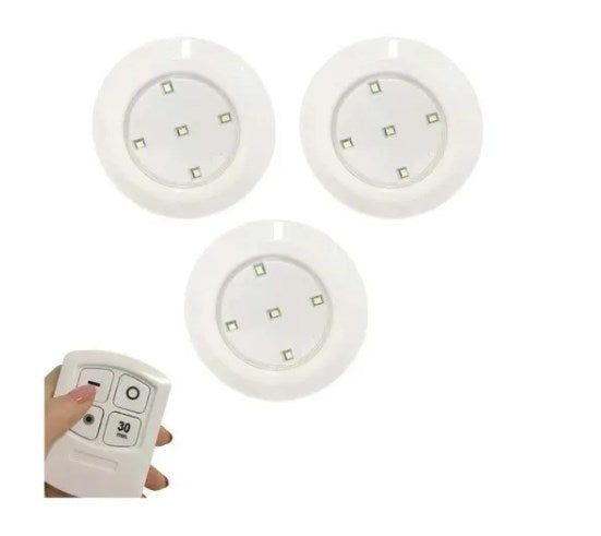 Set 3 Luces De Emergencia Led Control Remoto Inalámbricas