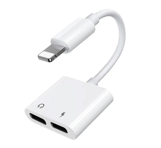 Adaptador Lightning 2x1 Audio Carga Para iPhone Certificado