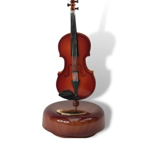 Caja Musical Giratoria Con Diseño De Violín Decorativo